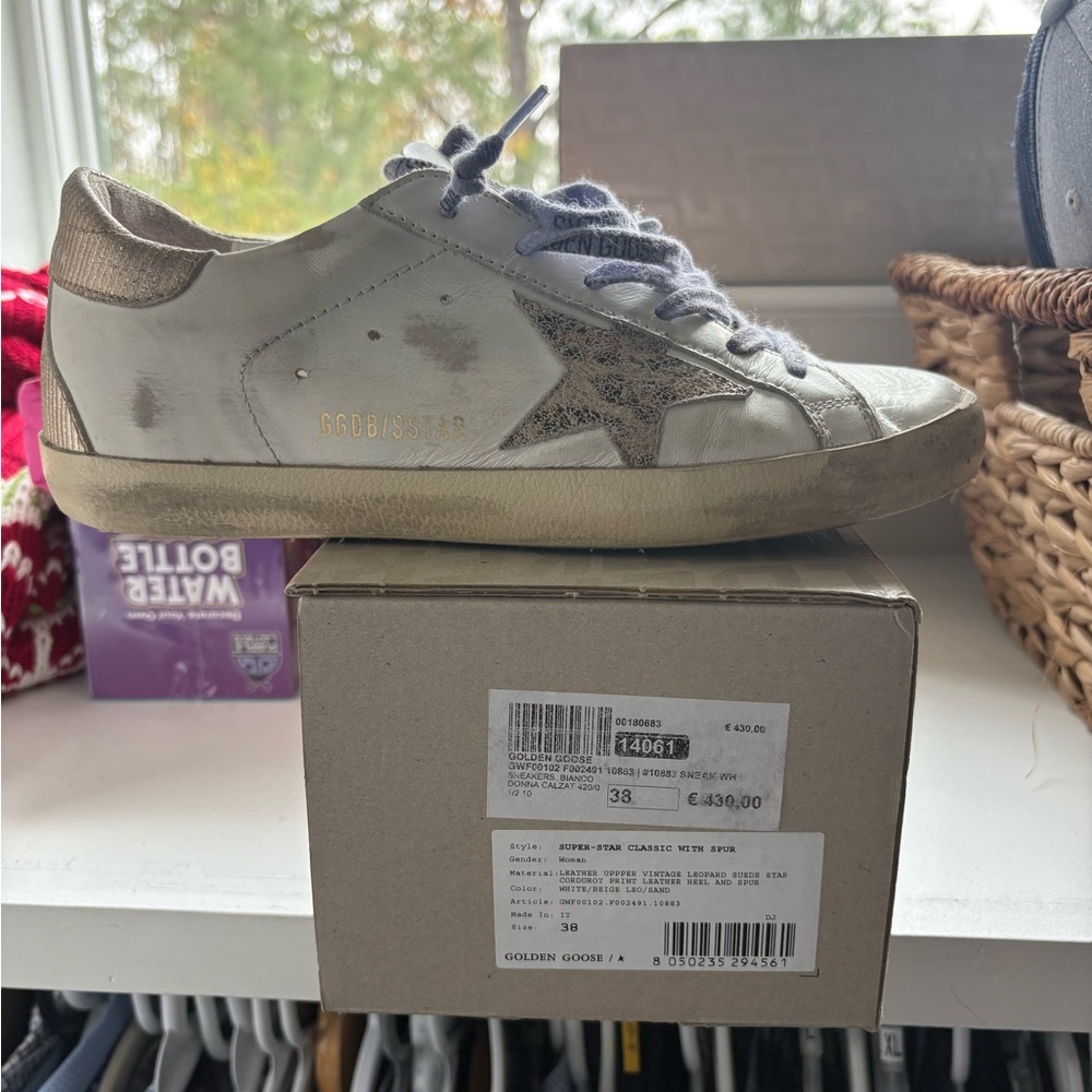 Golden Goose Kids Sneakers - White and Gold Star
